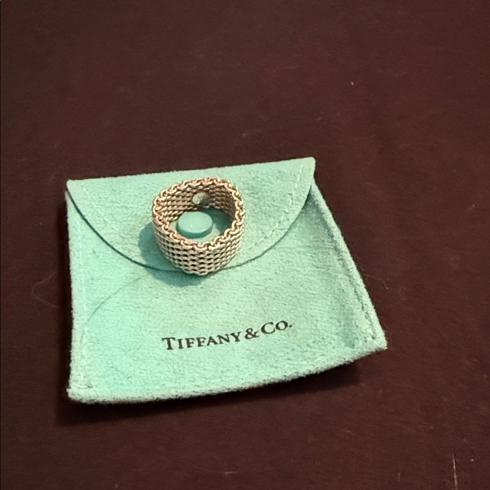 Tiffany & Co. Silver Mesh Ring size 7.5